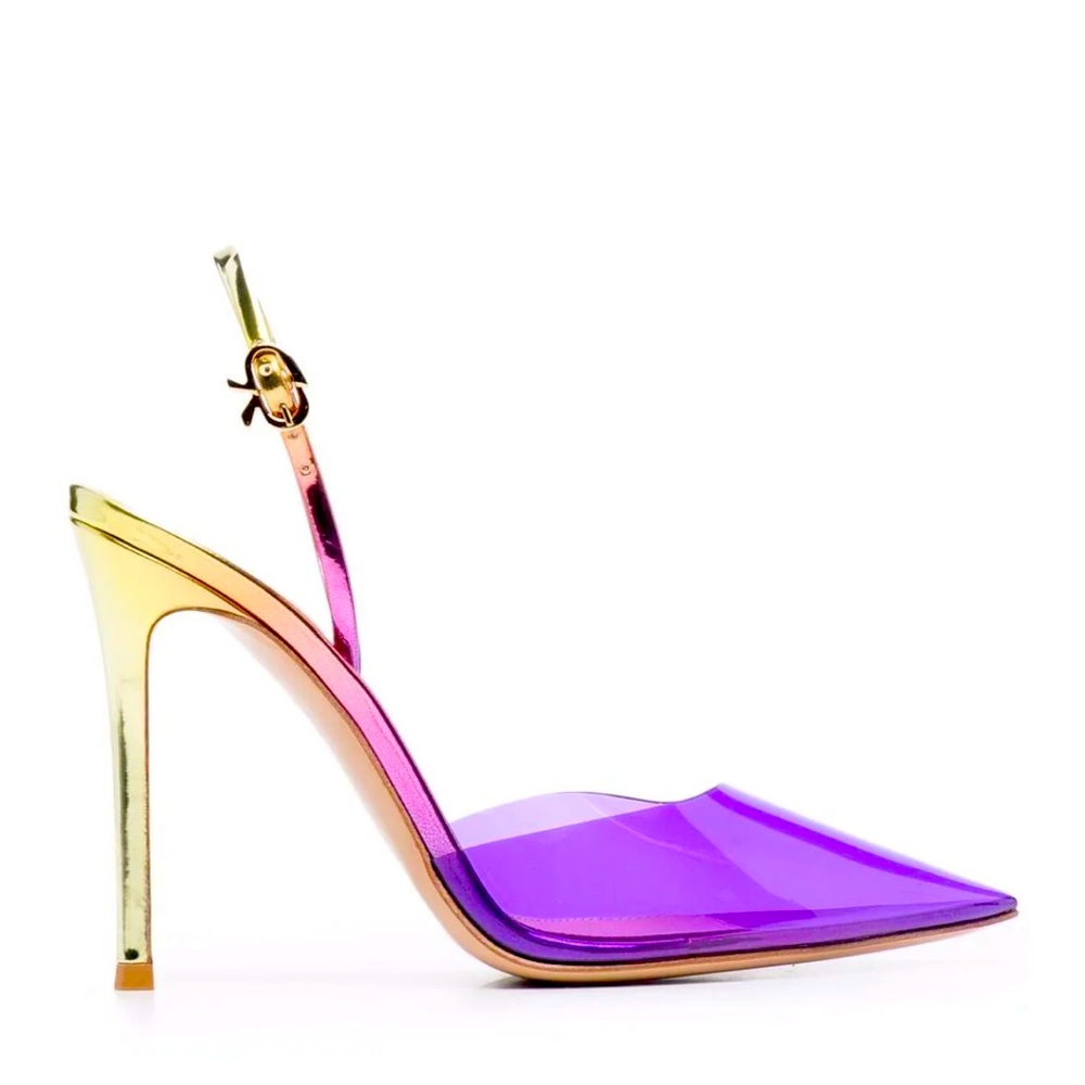 Gianvito Rossi. Plexi Violet. Made in Italy. Sz 40.
